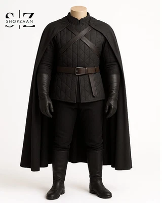 Game of Thrones Night's Watch Jon Snow Cosplay Costume Halloween Party Suit - Image 1 of 4