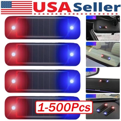 LED Solar Powered Dummy Alarm Stimulated Anti-Theft Flashing Warning Light Lot