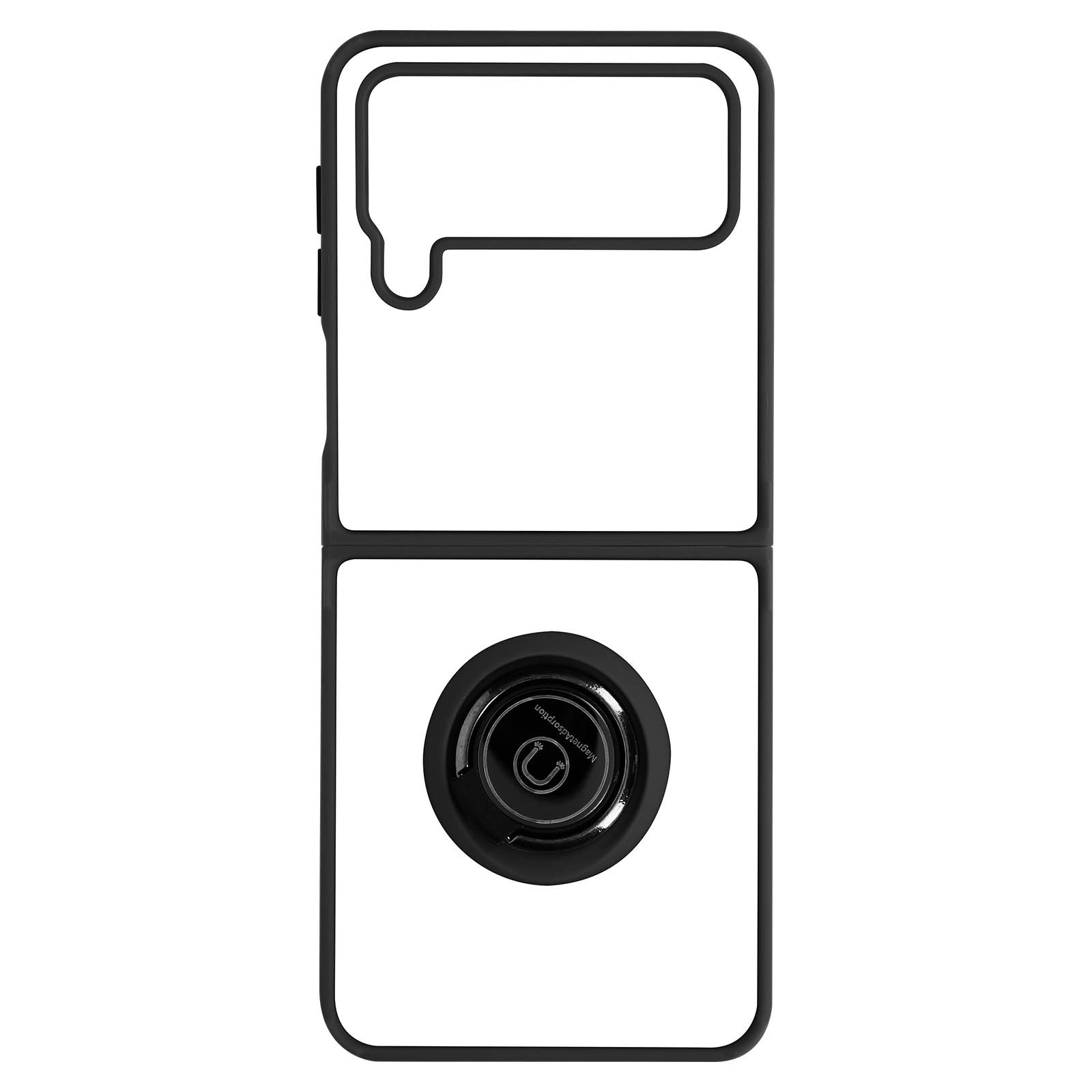 Coque Galaxy Z Flip4 Avizar protection antichoc béquille anneau intégrée noir
