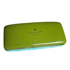 Kate Spade Eyeglasses Sunglasses Hard Case Lime Green  Light Blue Hinged