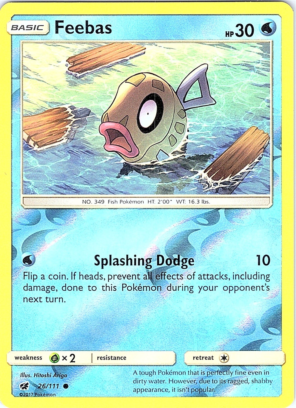 Feebas Reverse Holo Common SM - Crimson Invasion 26/111 NM