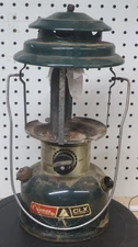 Used Green Vintage Coleman CLX Dual Fuel Camping Lantern 11/84 *Parts Repair USA