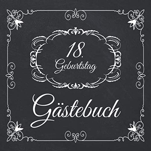 18. Geburtstag GäStebuch: Edel Vintage Album - Schwarz-Weiß-image