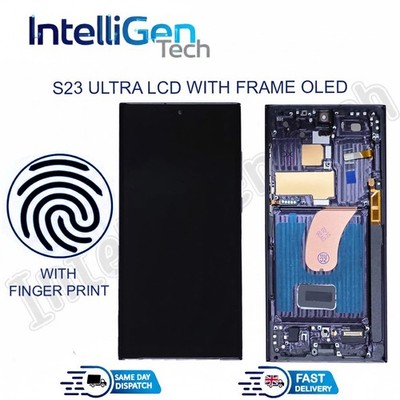 Für Samsung Galaxy S23 ULTRA SM-S918 OLED LCD Display Touch Digitizer mit Rahmen