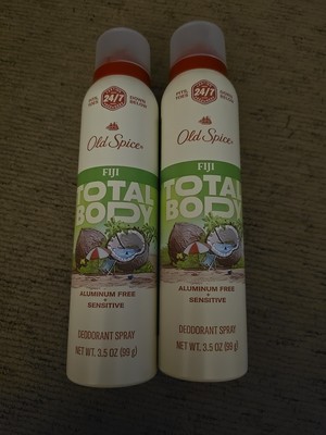 2 Old Spice Whole Body Deodorant Men Total Body Aluminum Free Spray Fiji (F4)