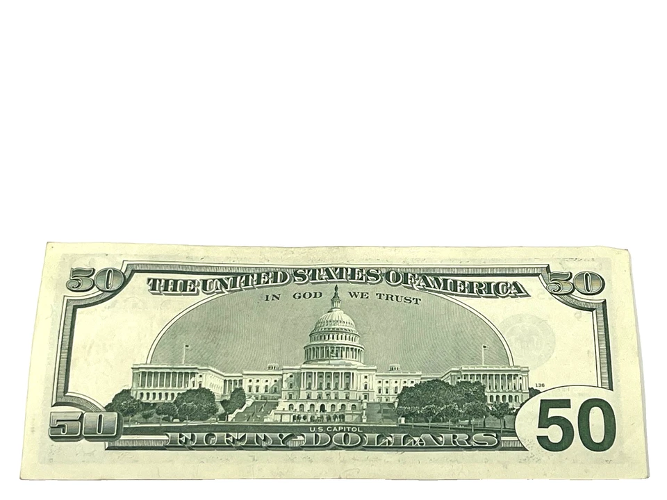 U.S. 1996 $50.00 FEDERAL RESERVE NOTE, CRISP, S/N AF 11538686 B (#503) - Image 2 of 2