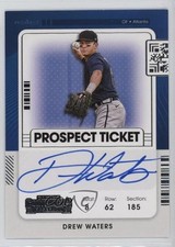 2021 Panini Contenders Prospect Ticket Drew Waters #PT-DW Auto 1ek2