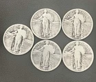 Lot Of 5-Standing Liberty Silver Quarters