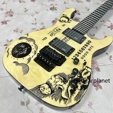 US Warehouse ESP Ouija Moon Kirk Hammett Electric Guitar Black Hardware 24frets