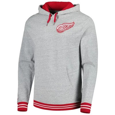 Detroit Red Wings NHL Mitchell & Ness Classic French Terry Hoodie Grau-M
