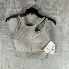 Cotton On Body Women's Sports Bra Seamless Double Strap Tank Gray XS
