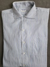 Turnbull Asser Men Striped Dress Shirt England 16 Vintage