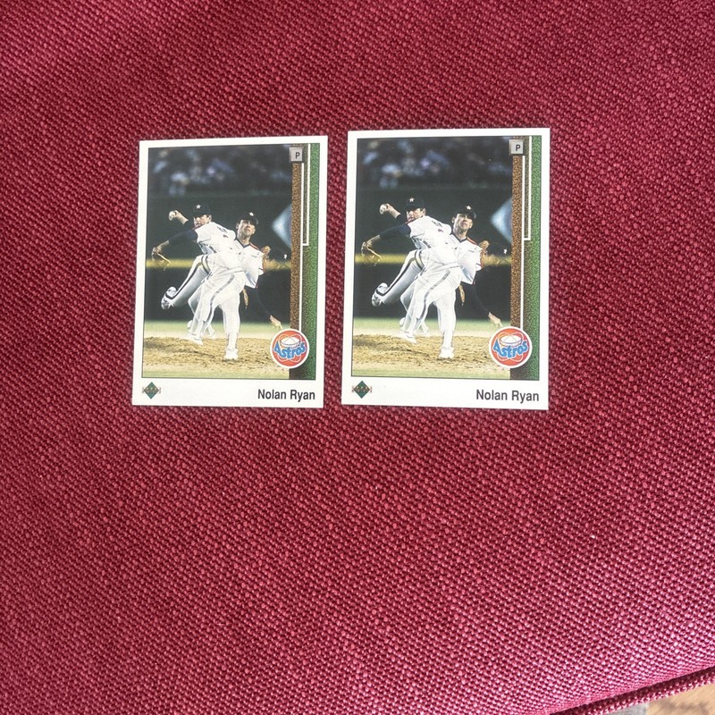 2 Nolan Ryan 1989 Upper Deck 3D Cards #145      Rangers    HOF