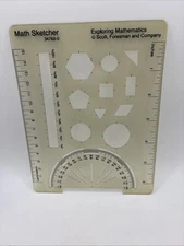 3 pcs Math Sketcher Protractor Geometric Shape Template Scott Foresman & Comp