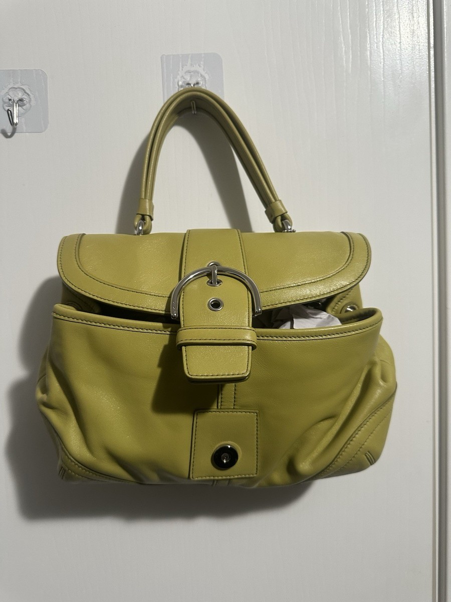 Vintage Coach 9248 Medium Green Soho Y2K Leather Shoulder Bag Very
