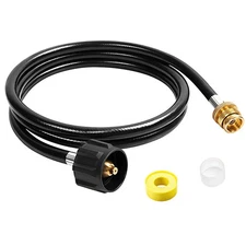 6 Ft Propane Adapter Hose 1lb to 20lb Converter Replacement for Tank Connects