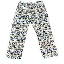 Hanna Andersson Elf Fair Isle Adult Unisex Flannel Pajama Pant Size Large