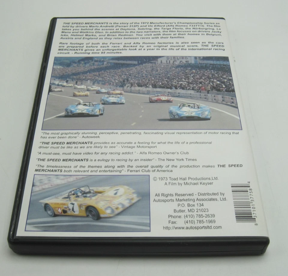The Speed Merchants DVD  Formula 1 Racing Mario Andretti SIGNED by Vic Elford - Image 3 of 4