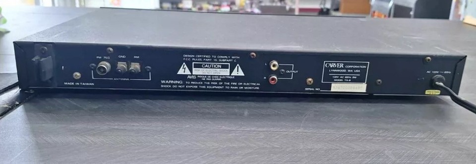 Vintage Carver TX-8 AM FM Slim Low Profile Synthesizer Stereo Tuner ...