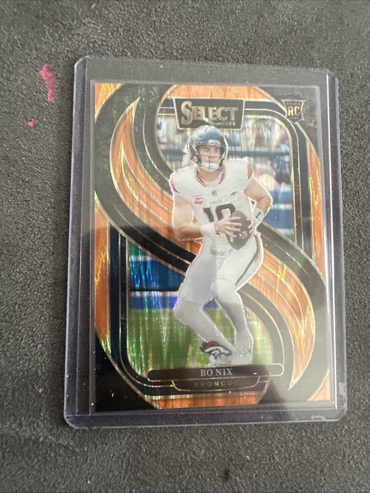 2024 Panini Select - Premier Level Bo Nix #117 Orange Prizm /399 (RC)