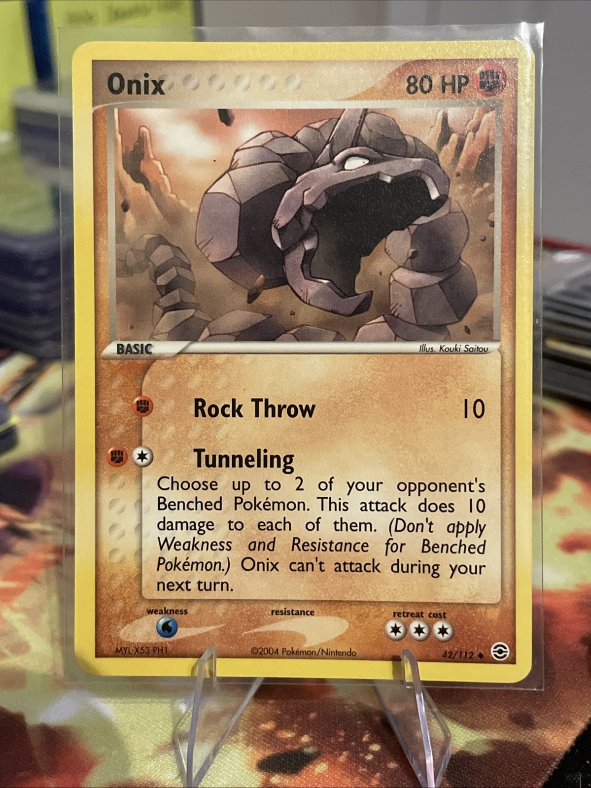 Onix 42/112 Pokemon FireRed & LeafGreen 2004 Non-Holo Card Box-S3