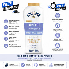 Gold Bond Comfort Body Powder, 10 oz., Talc-Free, Fresh Clean Scent With Aloe