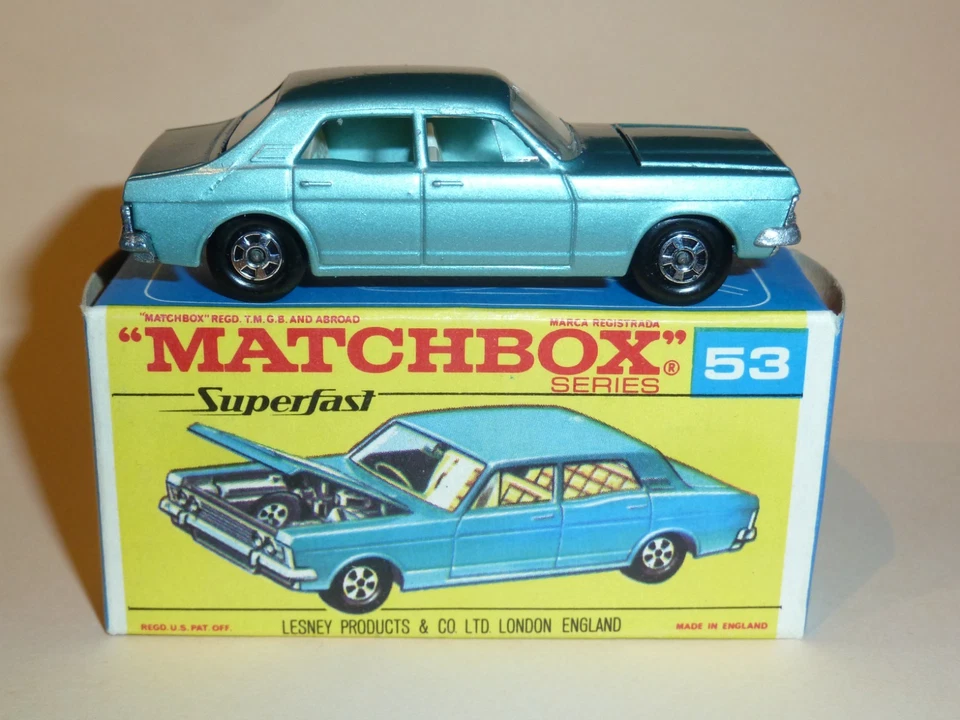 MATCHBOX SUPERFAST FORD ZODIAC No. 53, unbespielt in Original Box