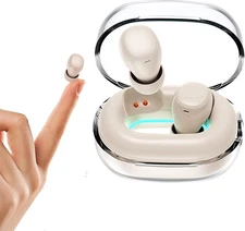 Skin Tone Mini Bluetooth Earbuds for Small Ear Canals - Low Profile Nude 