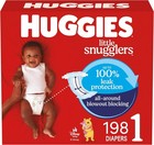Huggies Little Snugglers Disposable Baby Diapers - Size 1 - 198 Count