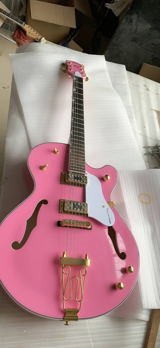 Pink hollow body guitar deals