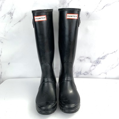 black hunter wellies size 7