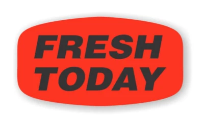 AMERICAN ONLINE PRODUCTS Fresh Today LABELS 1000 PER ROLL GREAT STICKERS