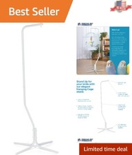 Lightweight 6-Lb Tubular Steel Bird Cage Stand - Perfect for All Birds