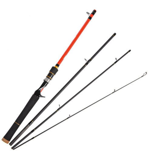 Fishing Rod Travel Rod Carbon Portable Fishing Pole Casting/Spinning 4-section - Picture 1 of 43