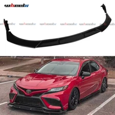For 2021-2024 Toyota Camry SE XSE Front Bumper Lip Splitter Spoiler Gloss Black