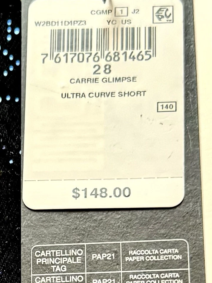 Pantalones cortos para mujer Guess azules estrás negros talla 28 $148.        (B.173) Foto 4 de 4