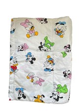 Vintage 1985 Disney Baby Mickey Minnie Donald Goofy Hand Crafted Hanging Storage