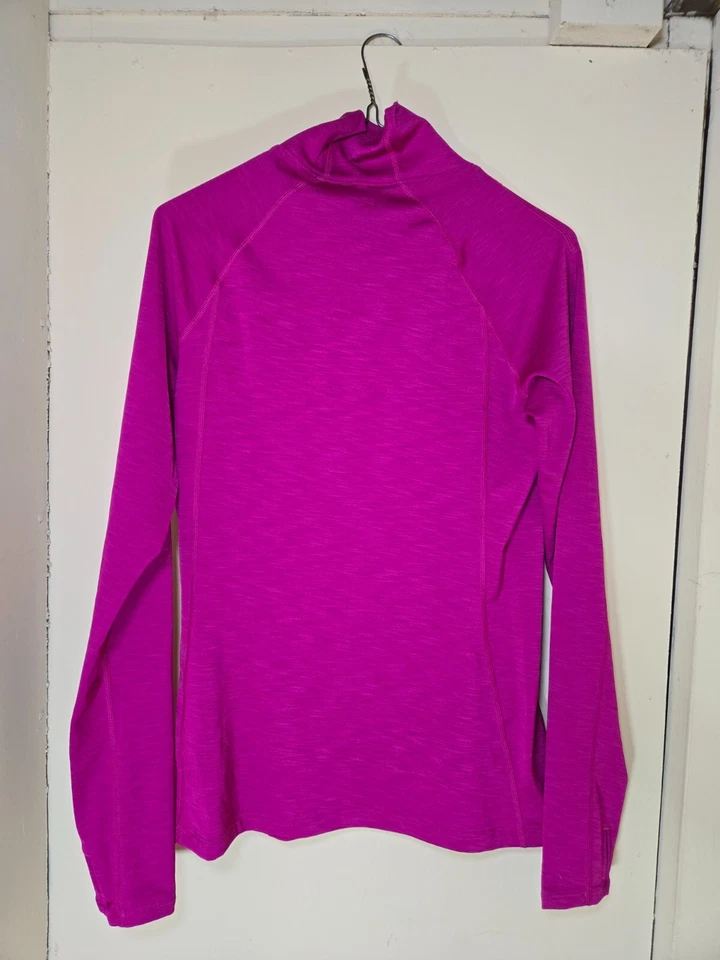Under Armour Cold Gear Mujer Talla M Mediano Ajustado Manga Larga Rosa Oscuro Cuello Simulado Foto 2 de 4
