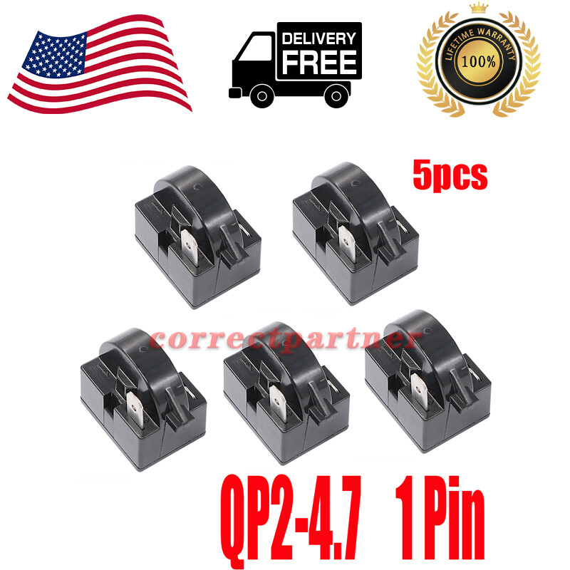 5pcs QP24R7 Refrigerator Start Relay PTC For QP24.7G Ohm 1Pin Danby