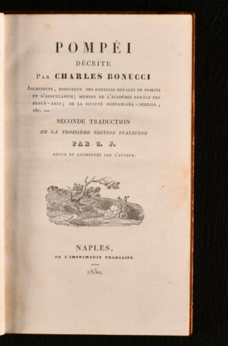 1830 Pompei Decrite par Charles Bonucci Illustrated Second Edition - Picture 1 of 12