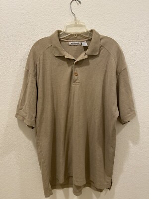 Vintage 90's Claiborne Polo Shirt 100% Cotton Brown Mens Size Large GUC |  eBay UK
