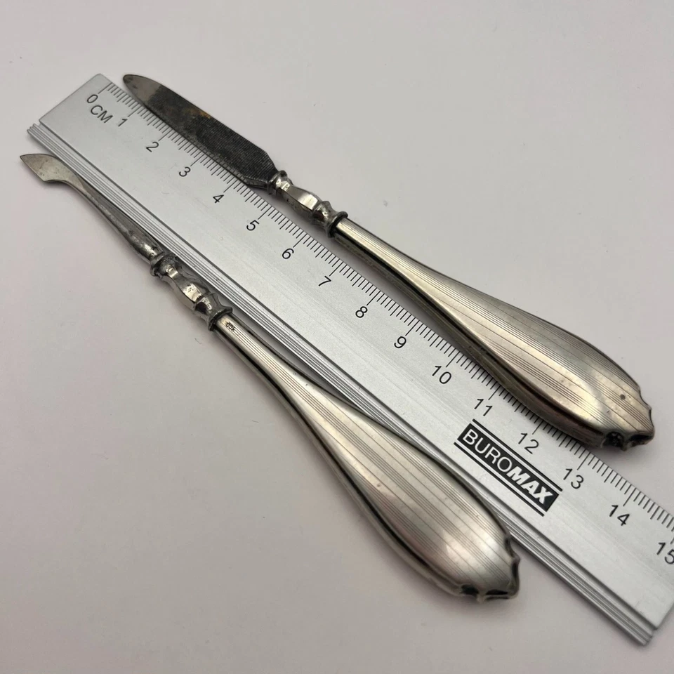 Único 800 Plata Antiguo Europeo Psc 3 Sólido 58.1 g Zapato Piel Foto 4 de 4