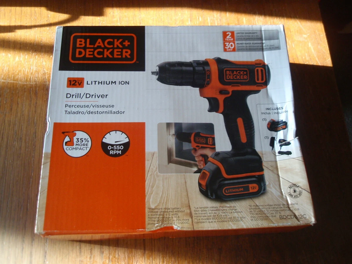 BLACK+DECKER 12V MAX Cordless Drill/Driver (BDCDD12C)