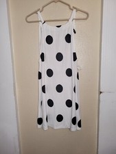 ASOS DESIGN gathered neck mini dress with open back in large scale mono spot