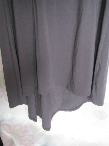 NWT mododoc women's M medium gray 3/4 sleeve soft jersey dress gather waist $78 - Picture 6 of 11