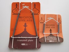 Small Med. Plate Hanging Holders Wire Plate Hangers Wall Display Decor Vintage