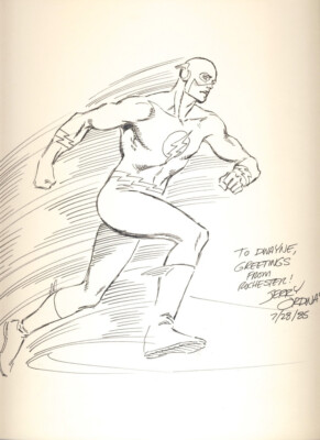1985 JERRY ORDWAY Original Art THE FLASH (Barry Allen) Sketch SIGNED / DATED