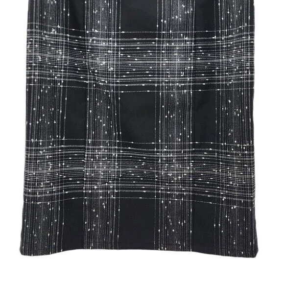 Falda lápiz Nanette Lepore mezcla de lana a cuadros negra blanca para mujer 6 Foto 3 de 4