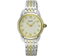 Seiko Classic Quartz Two Tone Stainless Steel Ladies Watch SUR562P1