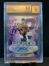 2018 Leaf Metal JOEY BART Top Picks Purple Wave Prismatic Auto RC 13/15 BGS 9.5